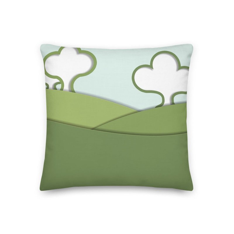 A Day in the Park Premium Stuffed Reversible Throw Pillows - Ideal Place Market