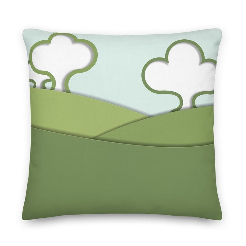 A Day in the Park Premium Stuffed Reversible Throw Pillows - Ideal Place Market