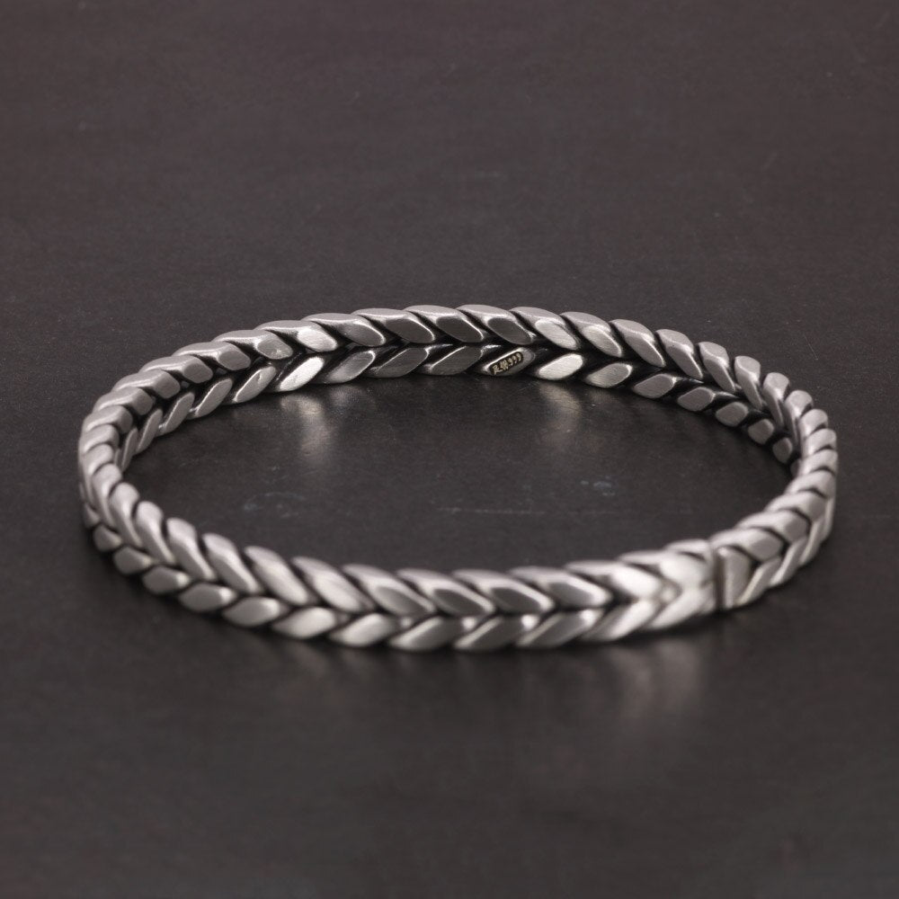 Braided S999 Sterling Silver Cuff Bracelet - Ideal Place Market