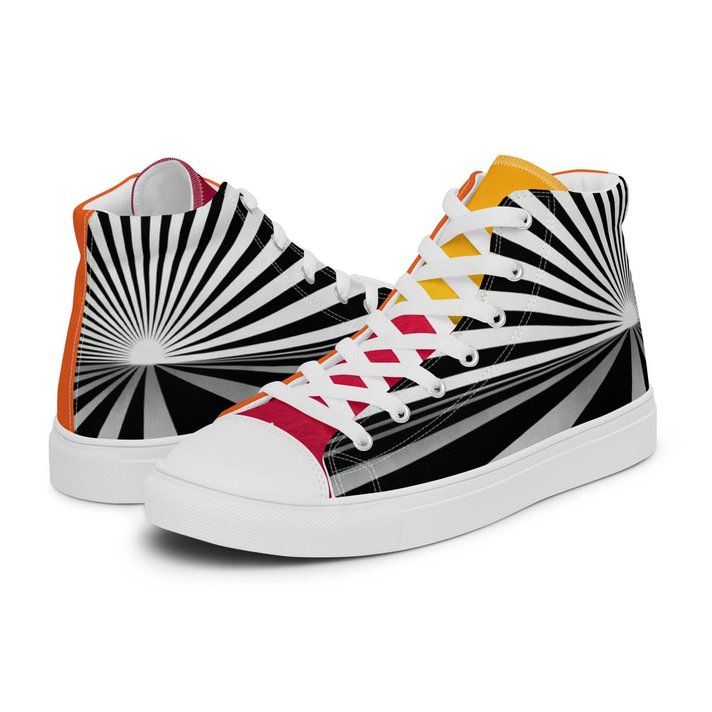 Brave New World Men’s Lace-Up Canvas High-Top Sneakers - Ideal Place Market