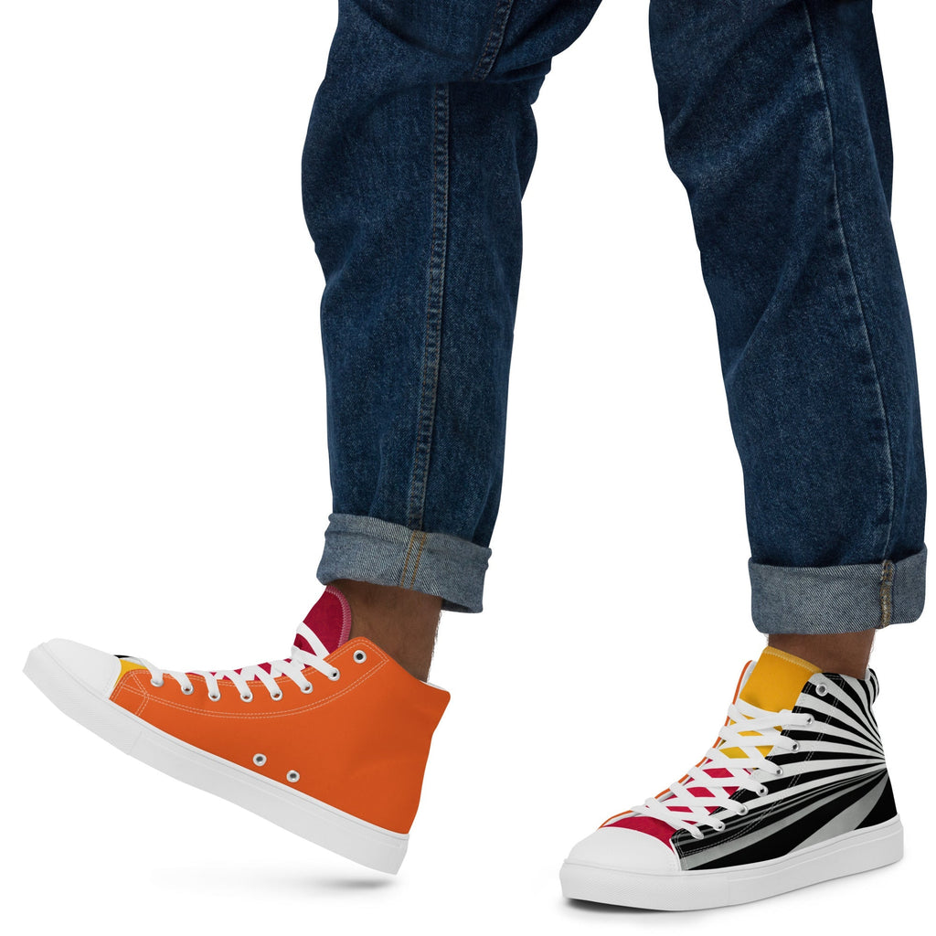 Brave New World Men’s Lace-Up Canvas High-Top Sneakers - Ideal Place Market