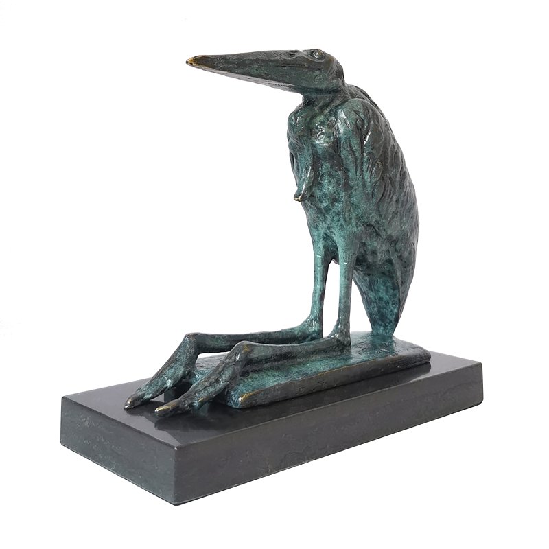 Bronze Coastal Bird Sculpture with Marble Base - Ideal Place Market