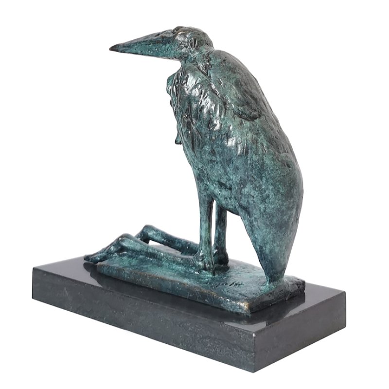 Bronze Coastal Bird Sculpture with Marble Base - Ideal Place Market