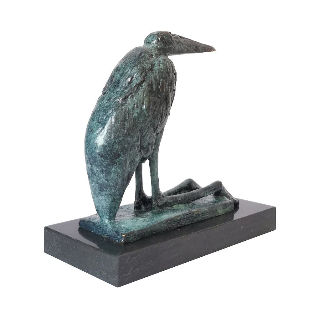 Bronze Coastal Bird Sculpture with Marble Base - Ideal Place Market