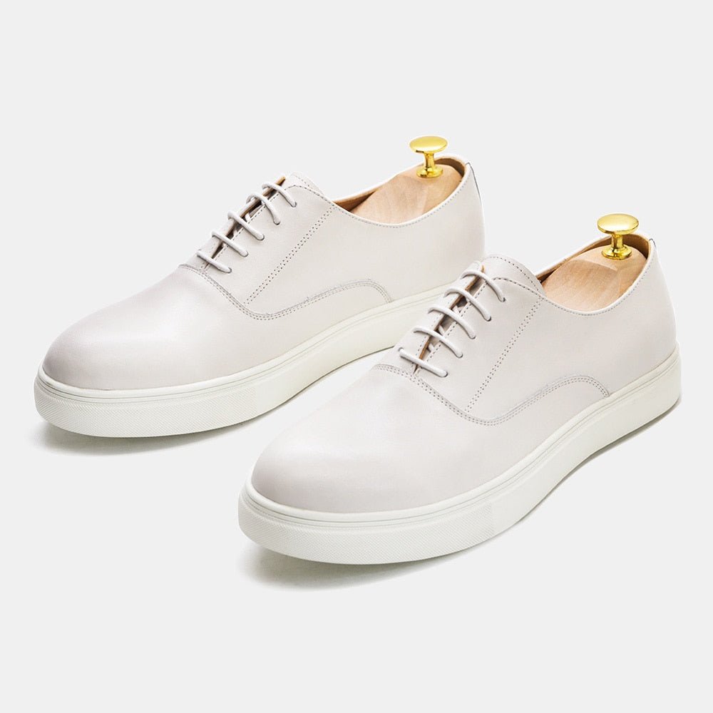 Comfortable Cowhide Lace-up Derby Sneaker - Ideal Place Market