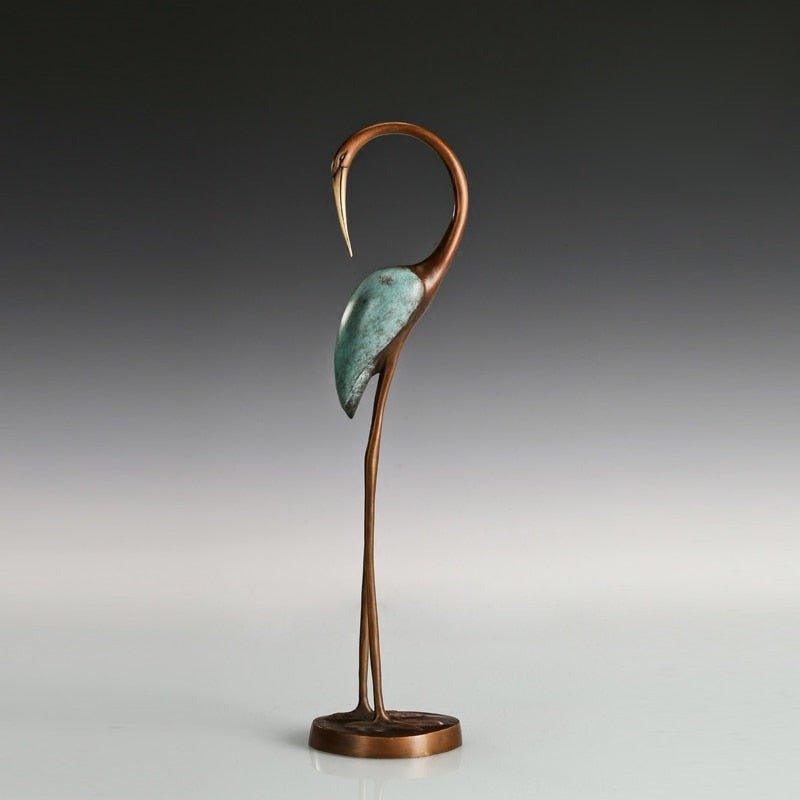 Contemporary Floridian Crane Bronze Sculpture - Ideal Place Market