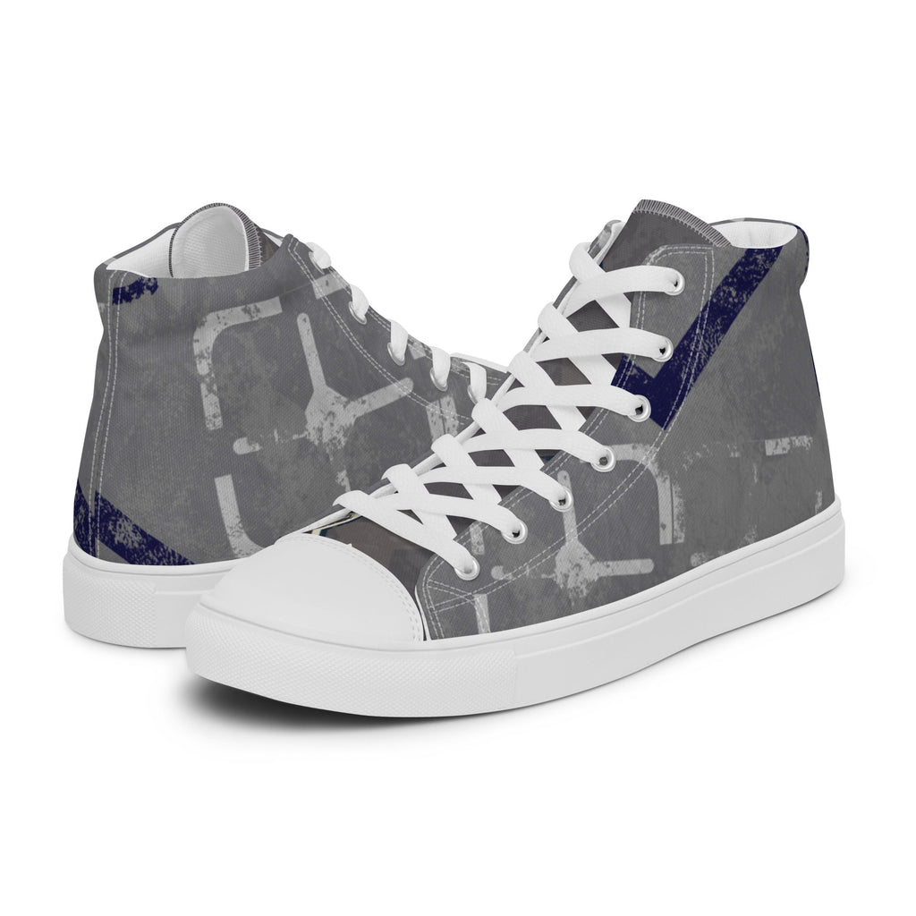 Dallas Men’s Lace-Up Canvas High-Top Sneakers - Ideal Place Market