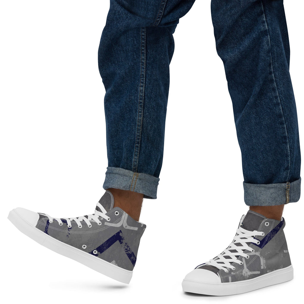 Dallas Men’s Lace-Up Canvas High-Top Sneakers - Ideal Place Market