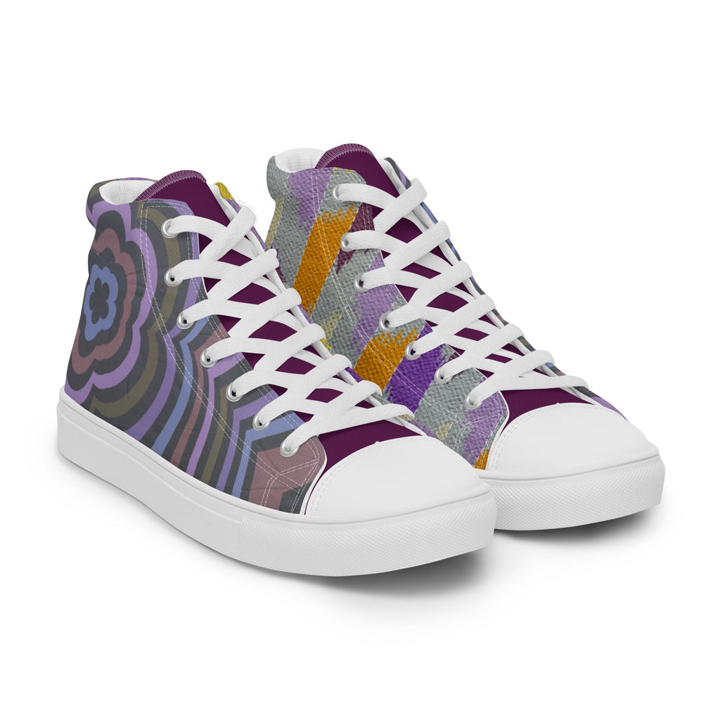 Dapper Women’s Lace-Up Canvas High-Top Sneakers - Ideal Place Market