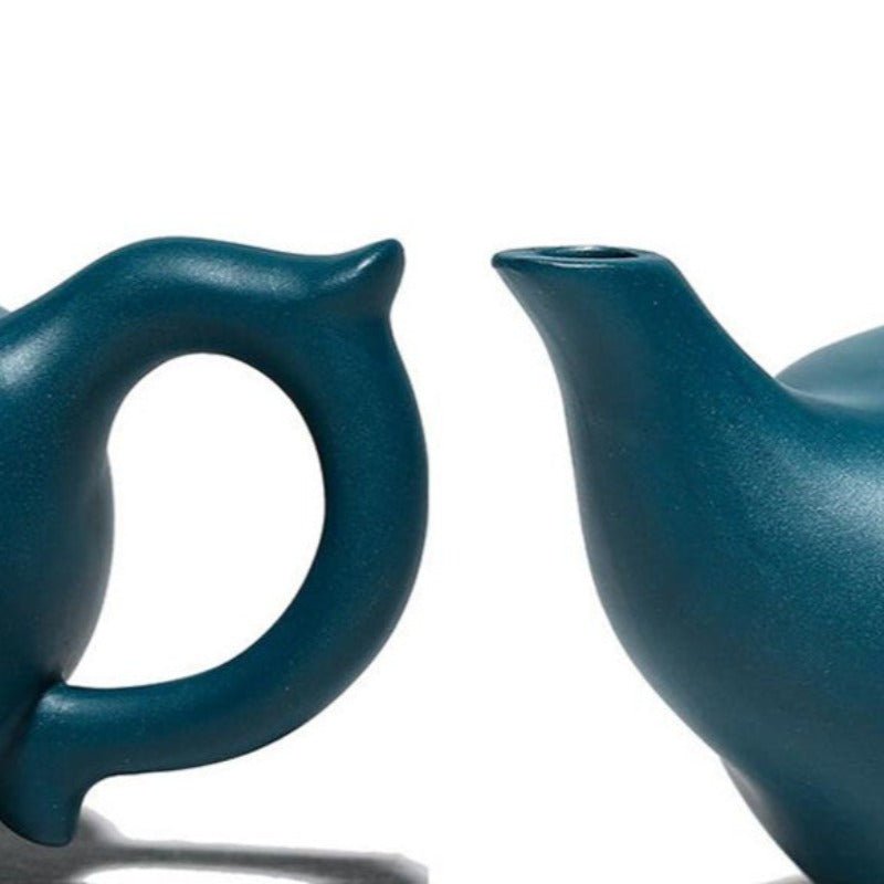 Deep Blue Handmade & Painted Yixing Teapot 280ml - Ideal Place Market