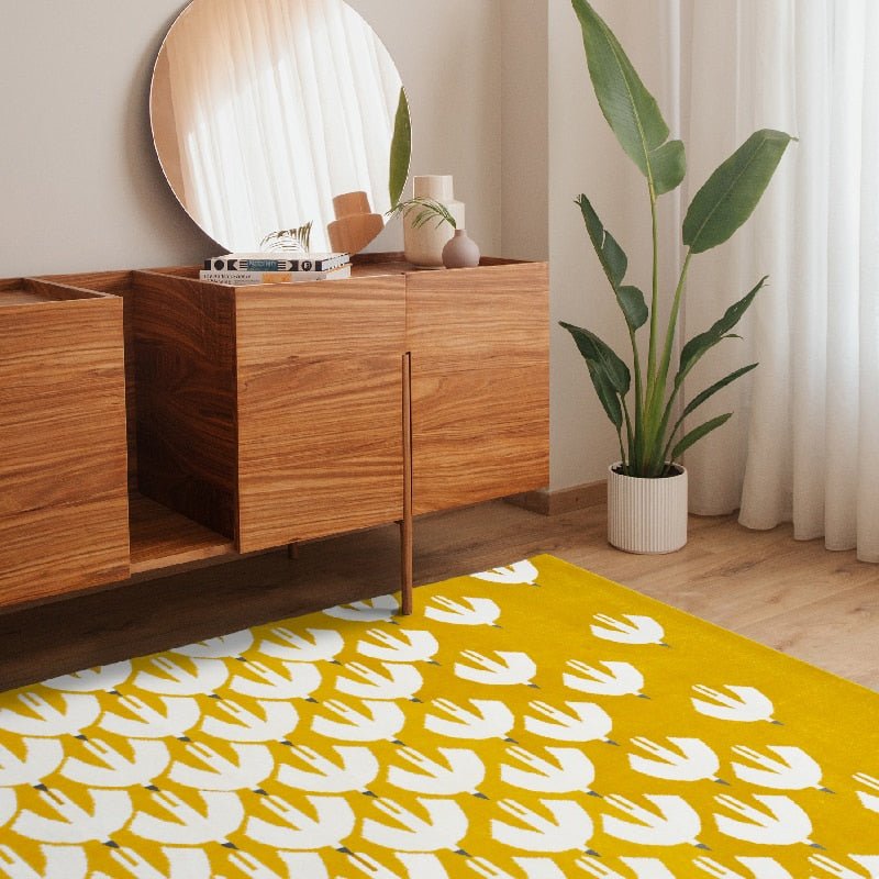 Densely Woven 'Birds Flight' Large Area Rugs - Ideal Place Market