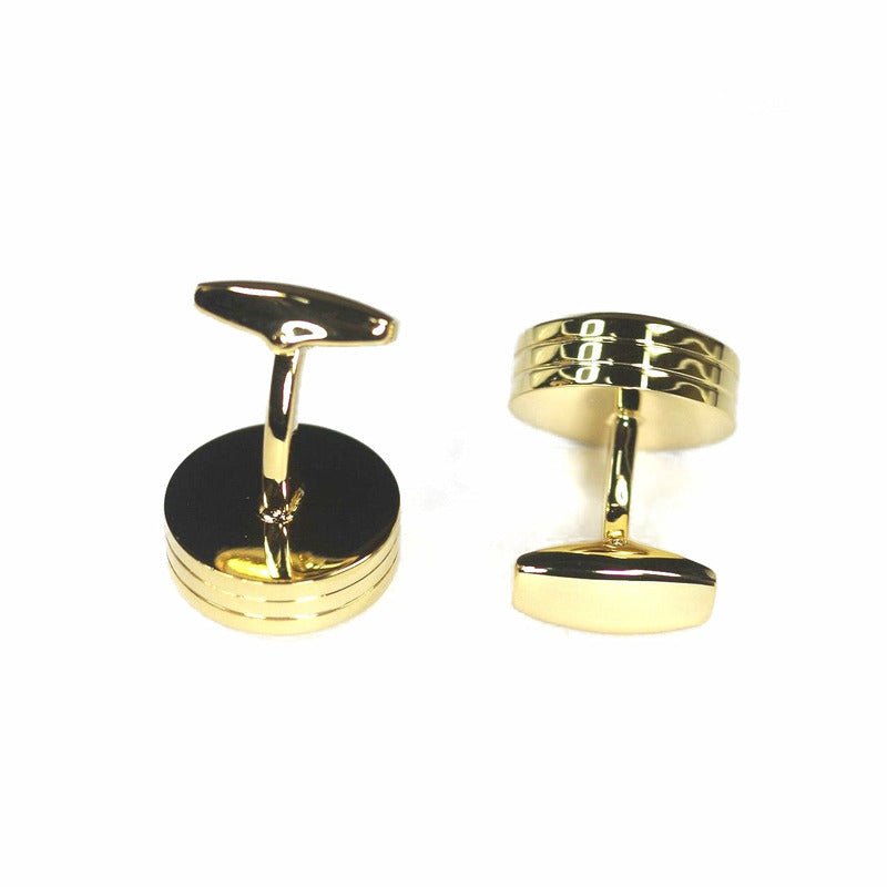 Detailed Mechanical Cufflinks in Gold Tone - Ideal Place Market