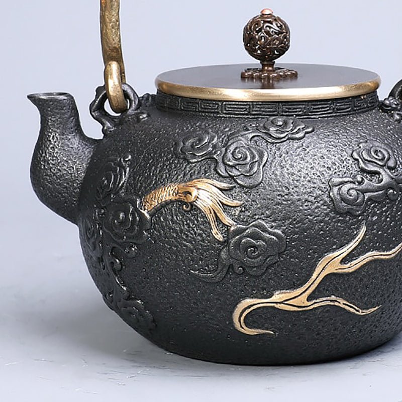 Dragon Adorned Hand Cast Iron Teapot - 1.2L - Ideal Place Market