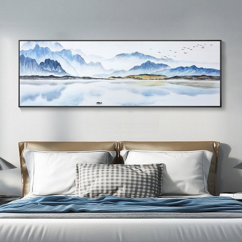 Dreamy Mirrored Landscape Painting on Canvas - Ideal Place Market