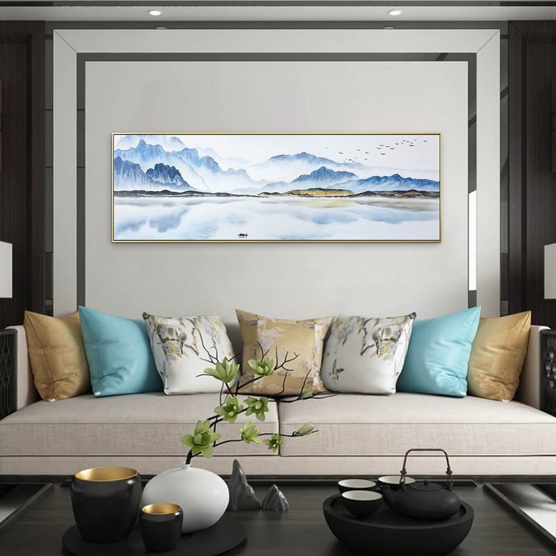 Dreamy Mirrored Landscape Painting on Canvas - Ideal Place Market