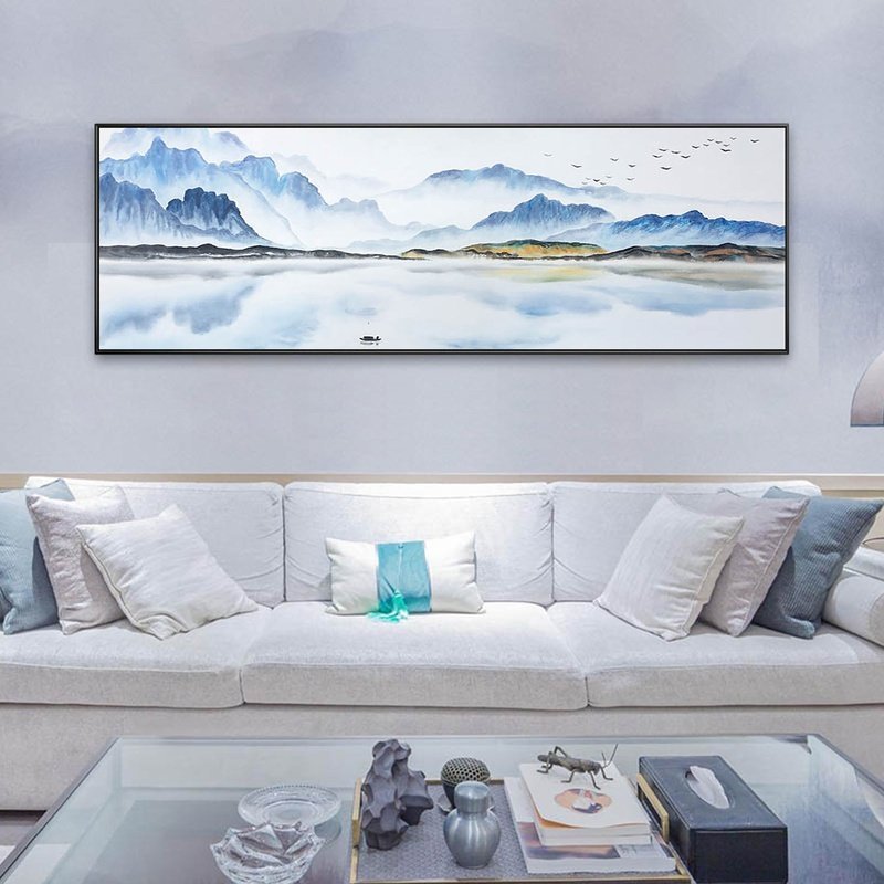 Dreamy Mirrored Landscape Painting on Canvas - Ideal Place Market