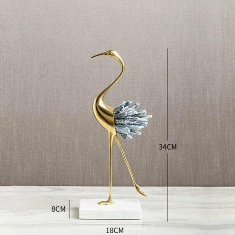 Exotically Elegant Crane Table Sculptures - Ideal Place Market