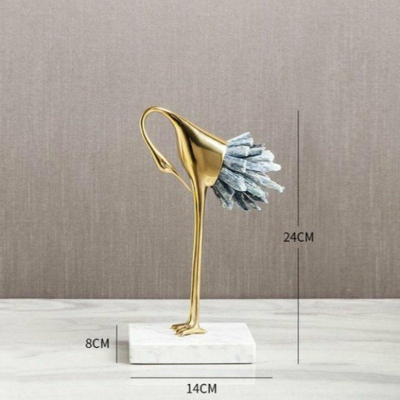 Exotically Elegant Crane Table Sculptures - Ideal Place Market