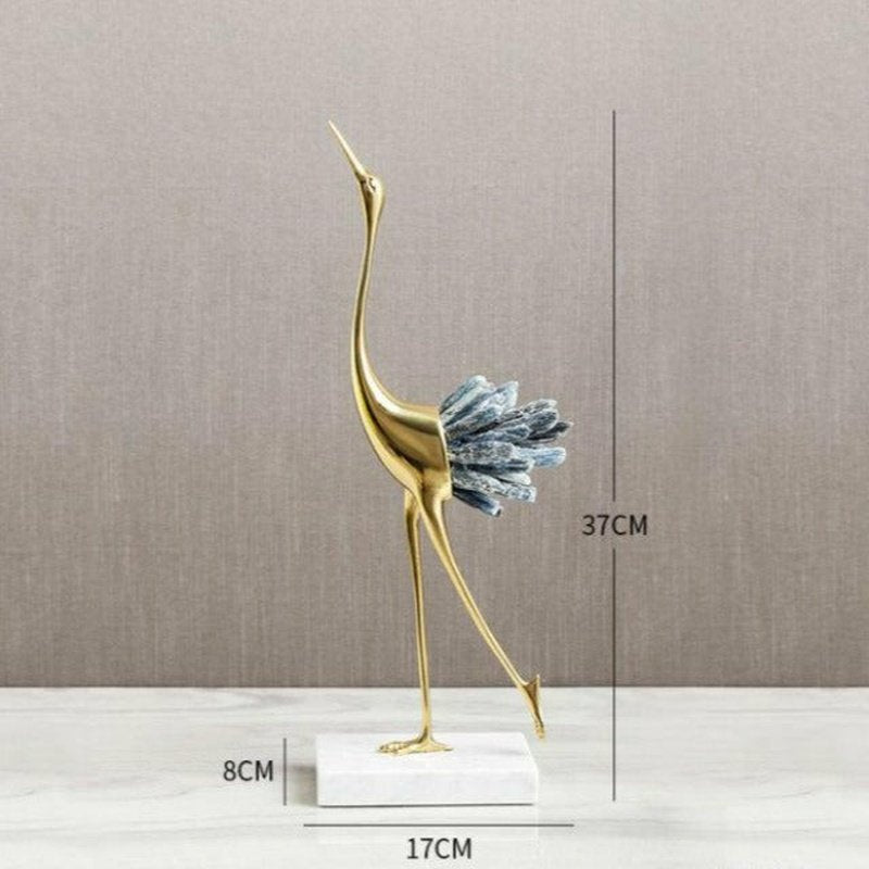 Exotically Elegant Crane Table Sculptures - Ideal Place Market