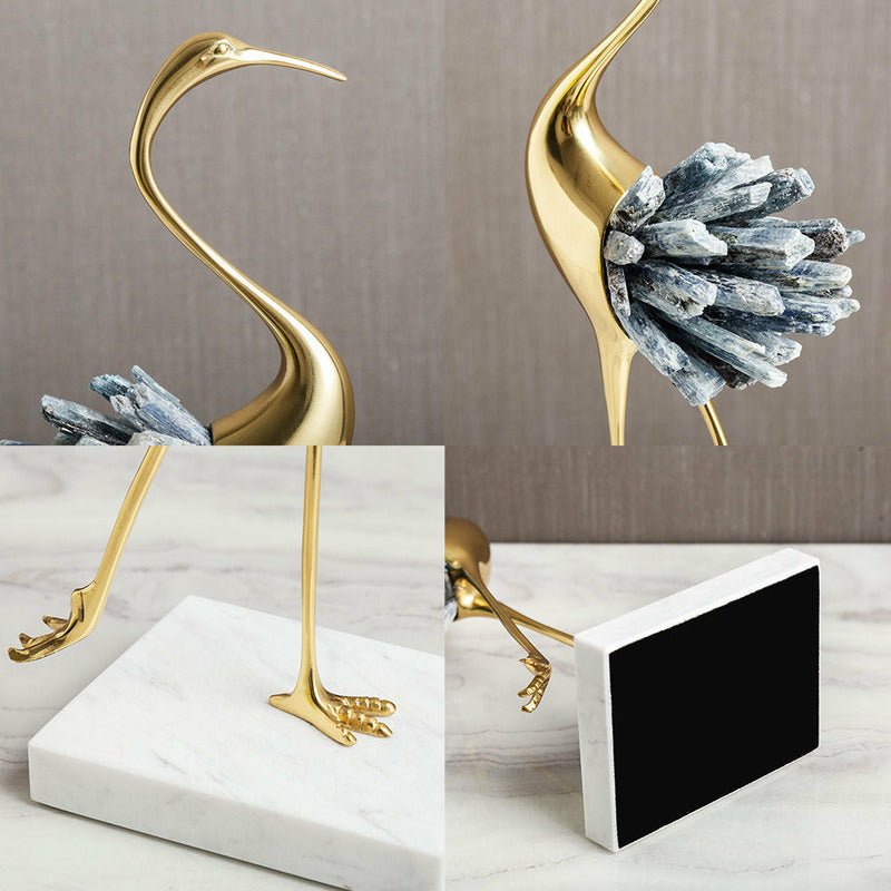 Exotically Elegant Crane Table Sculptures - Ideal Place Market