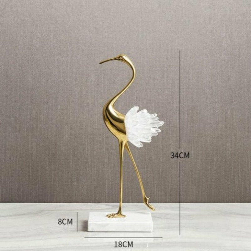 Exotically Elegant Crane Table Sculptures - Ideal Place Market