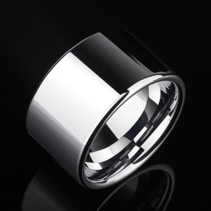 Extra Wide High Sheen Tungsten Ring - Ideal Place Market