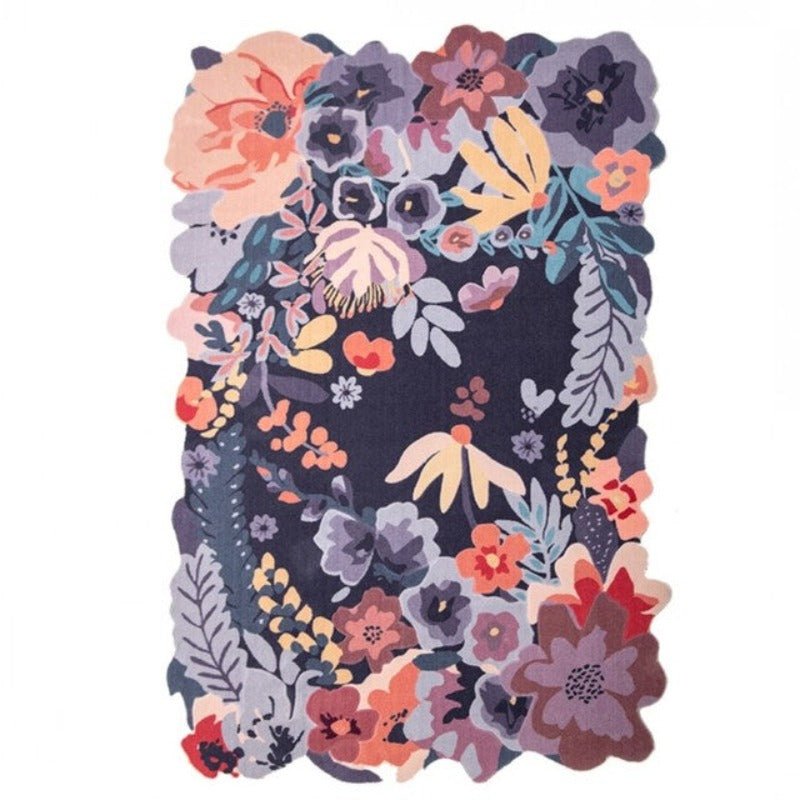 Modern Floral Low Profile Area Rug - 4 Sizes - Ideal Place Market