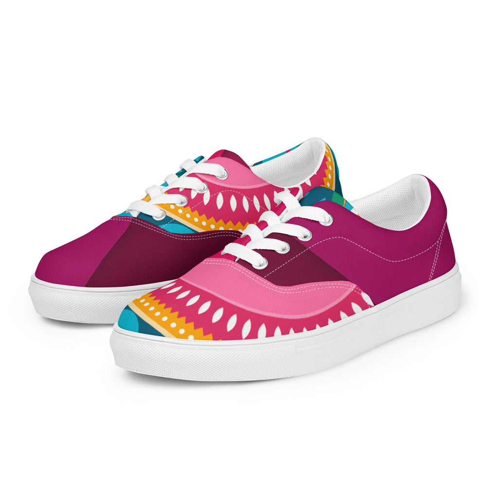 Fiesta Women’s Canvas Lace-Up Sneakers - Ideal Place Market