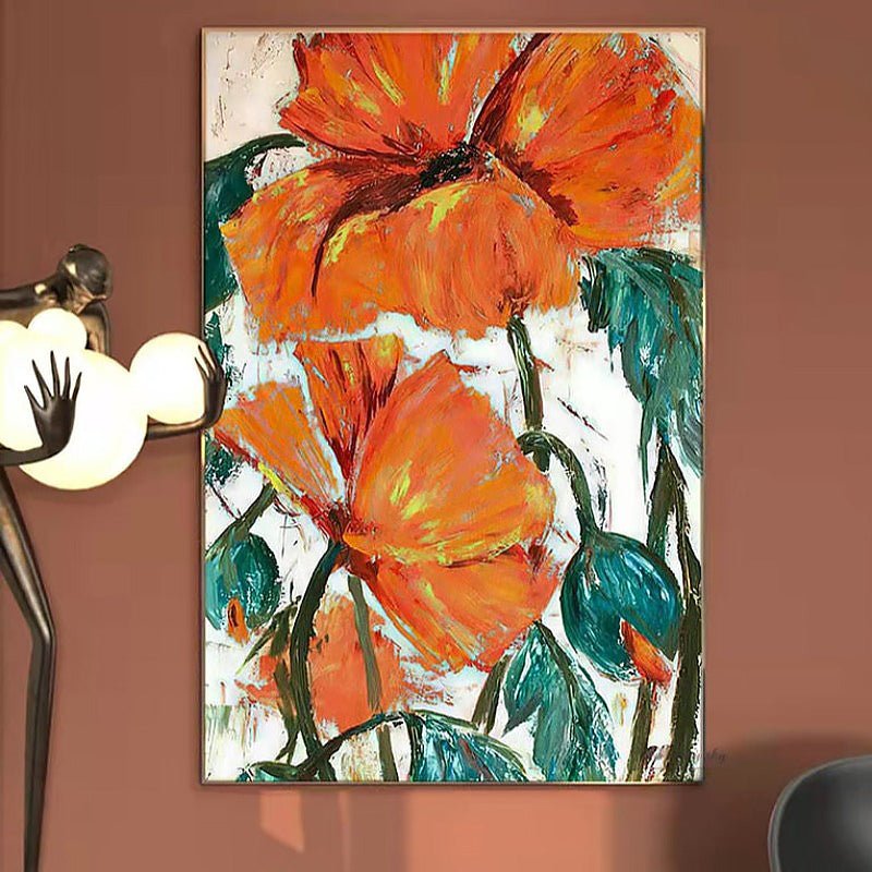 Floral Impressionism Knife Painting on Canvas - Ideal Place Market