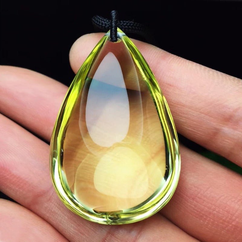 Genuine Golden Citrine Teardrop Pendant Necklace - Ideal Place Market