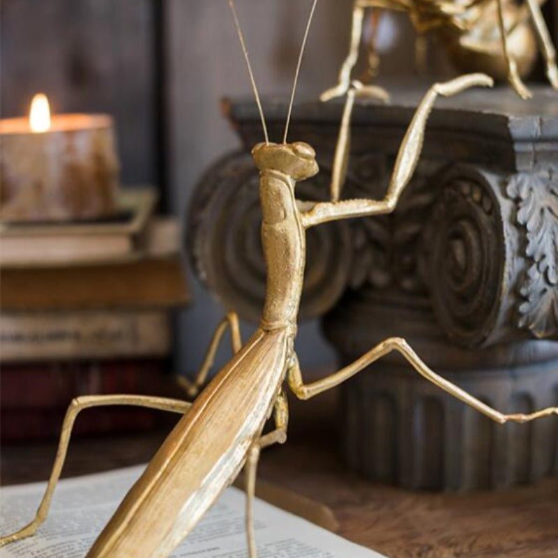 Giant Golden Insect Tabletop Sculptures - Ideal Place Market