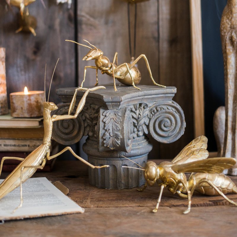 Giant Golden Insect Tabletop Sculptures - Ideal Place Market