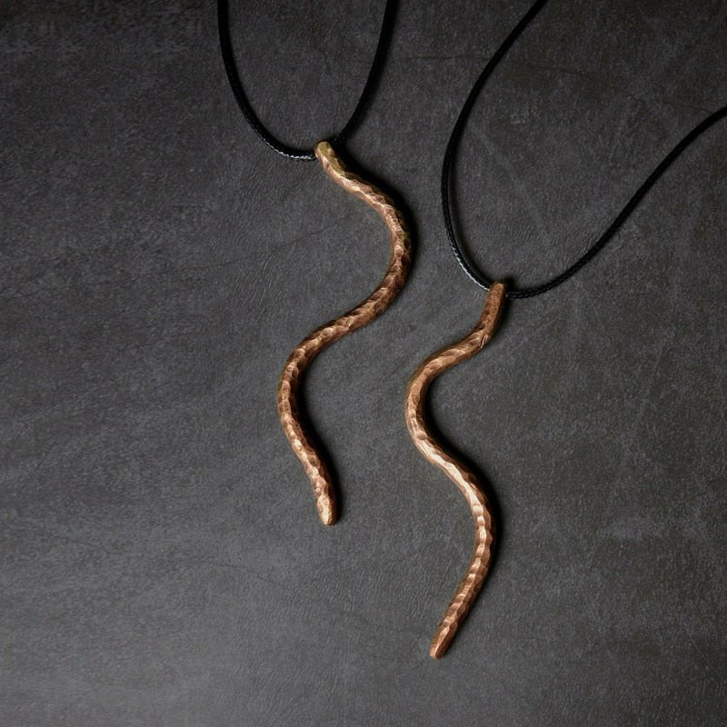 Hand Hammered Solid Copper Pendant Necklace - Ideal Place Market