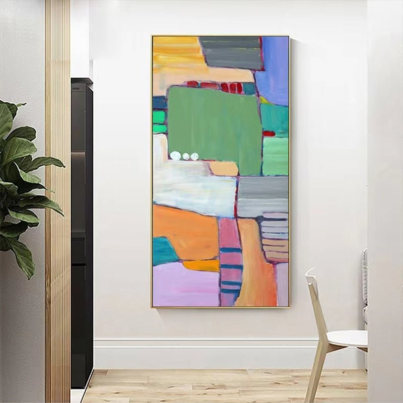 Hand-Painted Abstract Expressionism Canvas Painting - Ideal Place Market