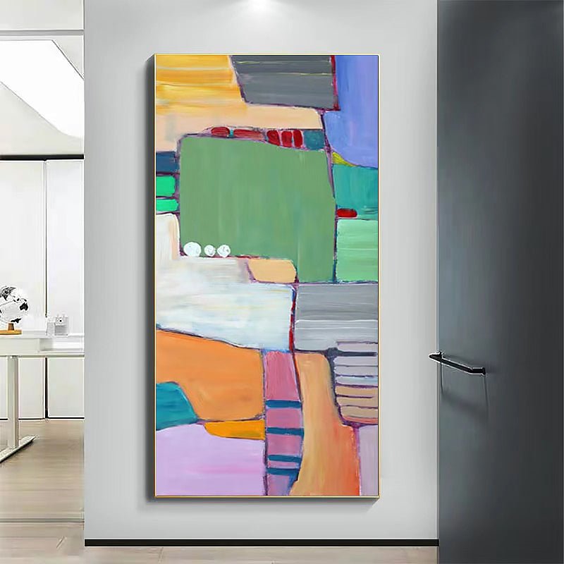 Hand-Painted Abstract Expressionism Canvas Painting - Ideal Place Market