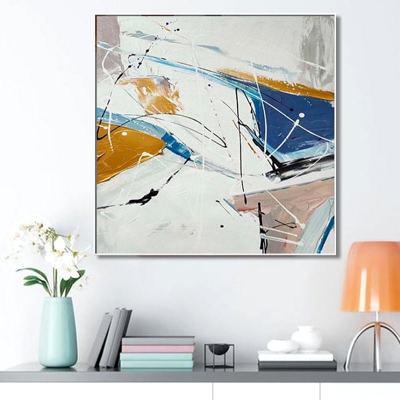 Hand-Painted Modern Abstract Painting on Canvas - Ideal Place Market