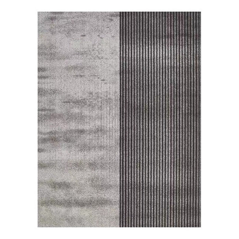 Heather Gray & Black Striped Low Profile Rug - Ideal Place Market