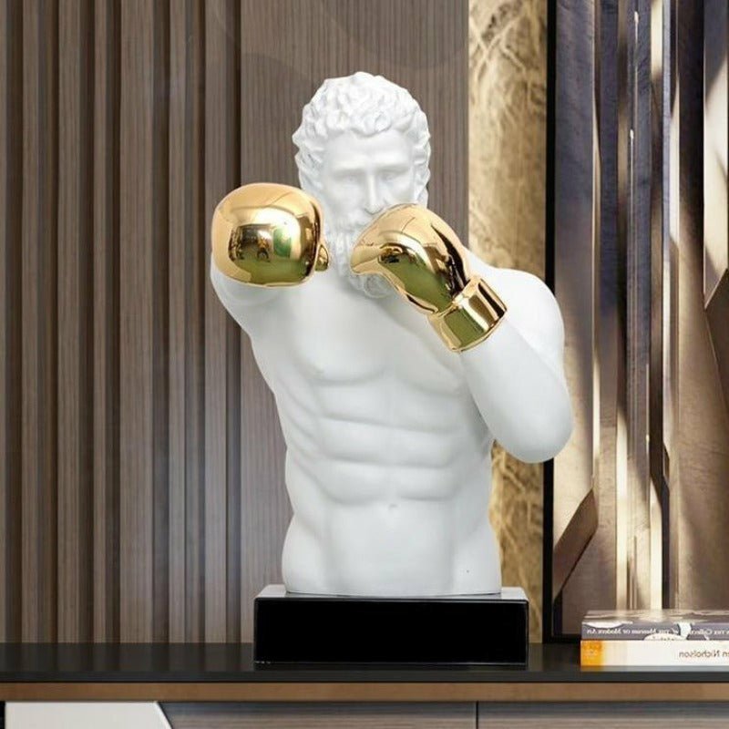 Heavyweight Champion of Mount Olympus Zeus in Golden Gloved Bust - Ideal Place Market