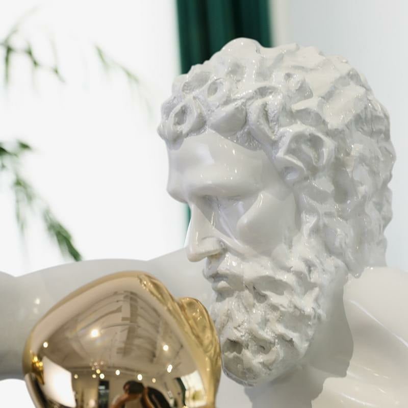 Heavyweight Champion of Mount Olympus Zeus in Golden Gloved Bust - Ideal Place Market