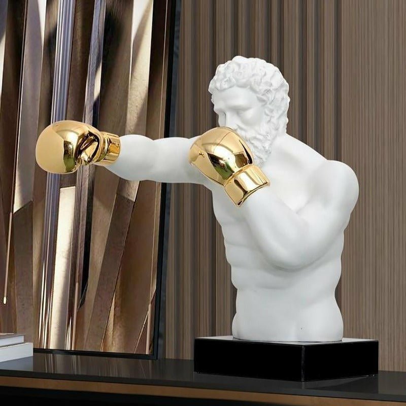 Heavyweight Champion of Mount Olympus Zeus in Golden Gloved Bust - Ideal Place Market