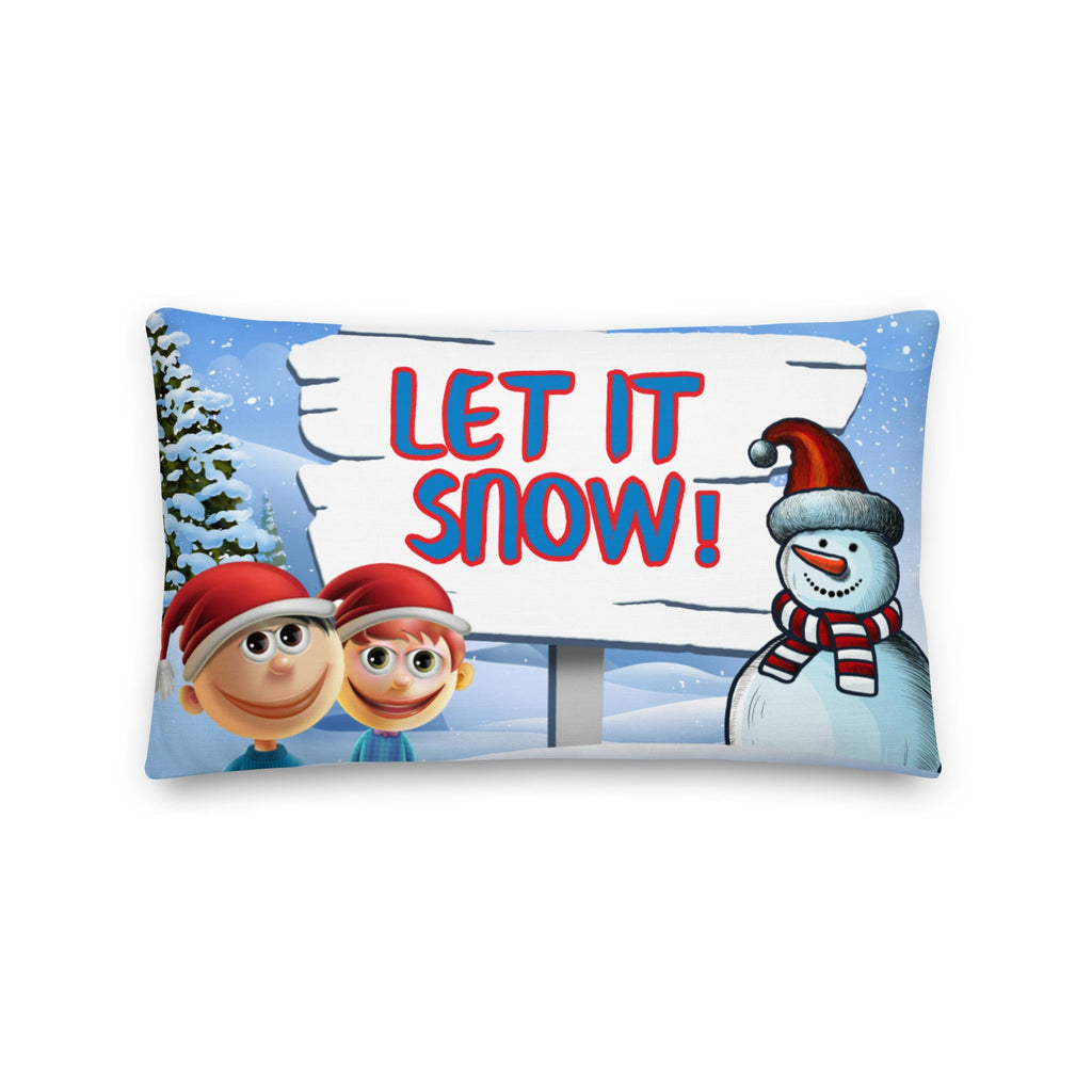 Let it Snow! Premium Stuffed 2 Sided-Printed Throw Pillows -