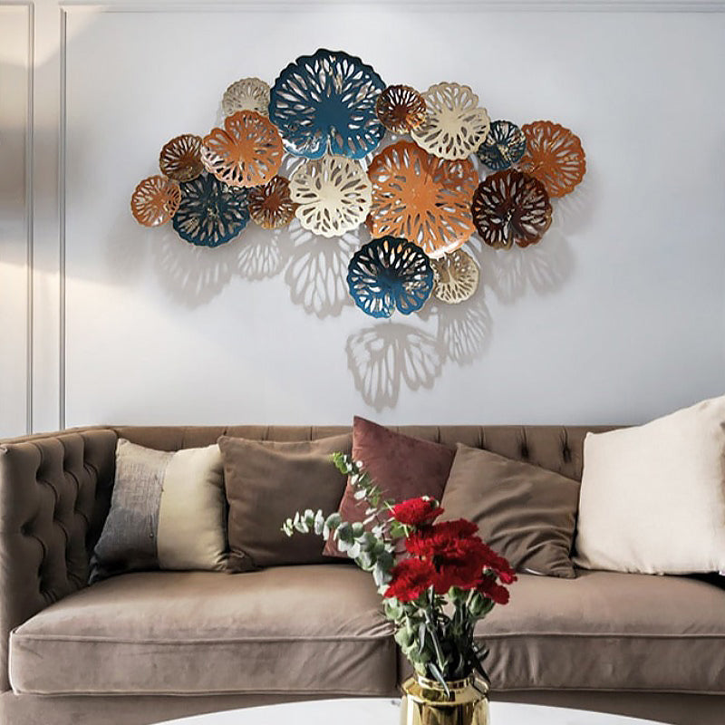 Lily Pad Wrought Iron Wall Sculptures - 3 Variations