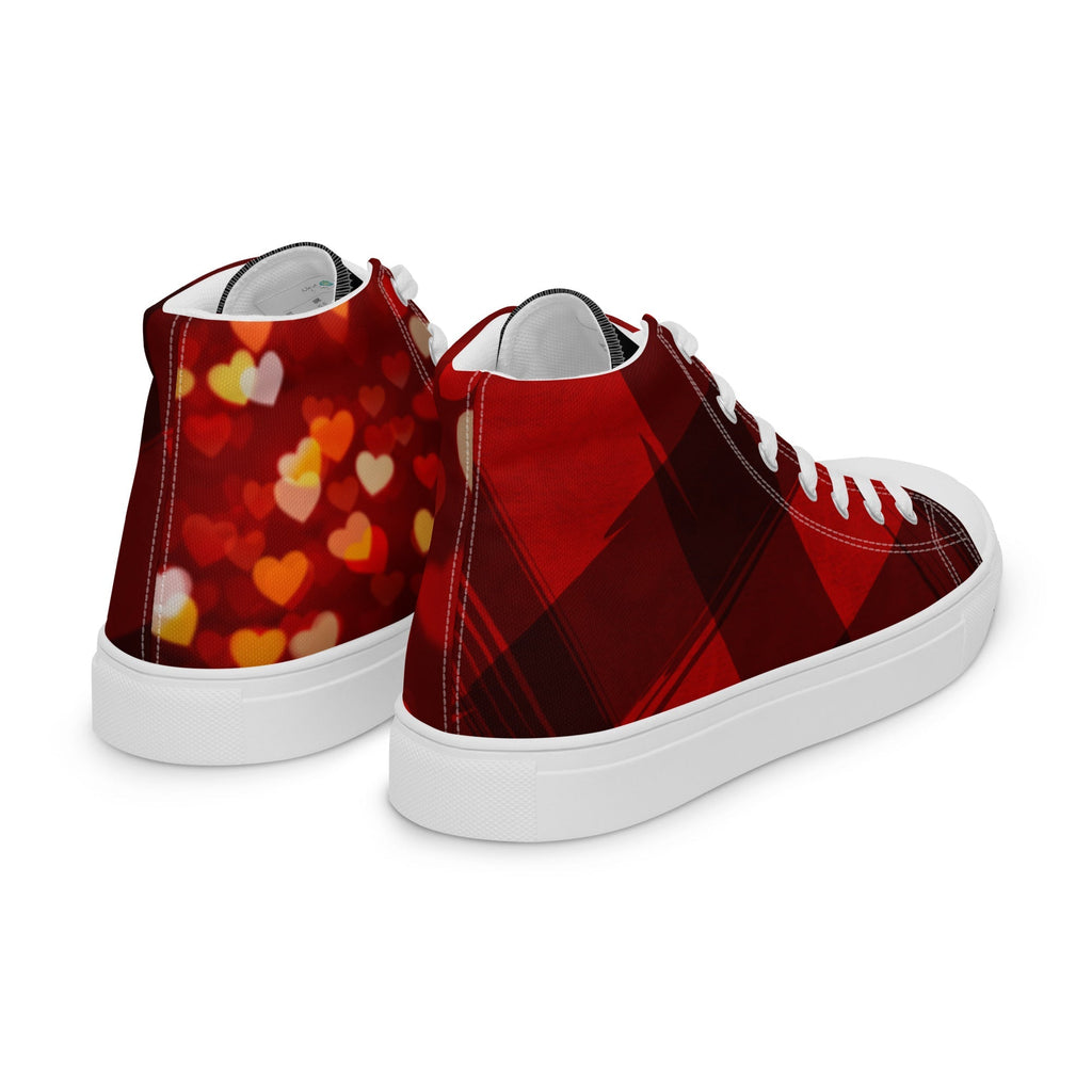 Love Stricken Women’s Lace-Up Canvas High-Top Sneakers - Ideal Place Market