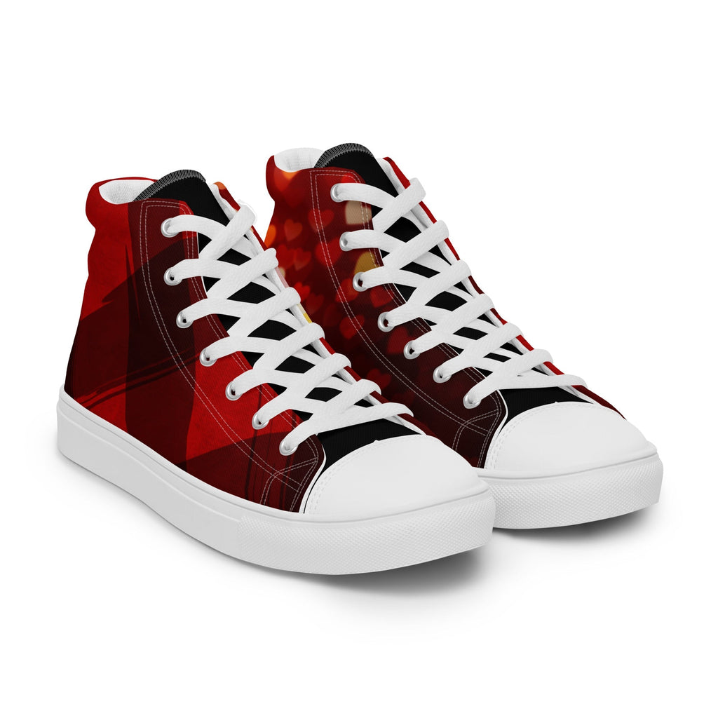 Love Stricken Women’s Lace-Up Canvas High-Top Sneakers - Ideal Place Market