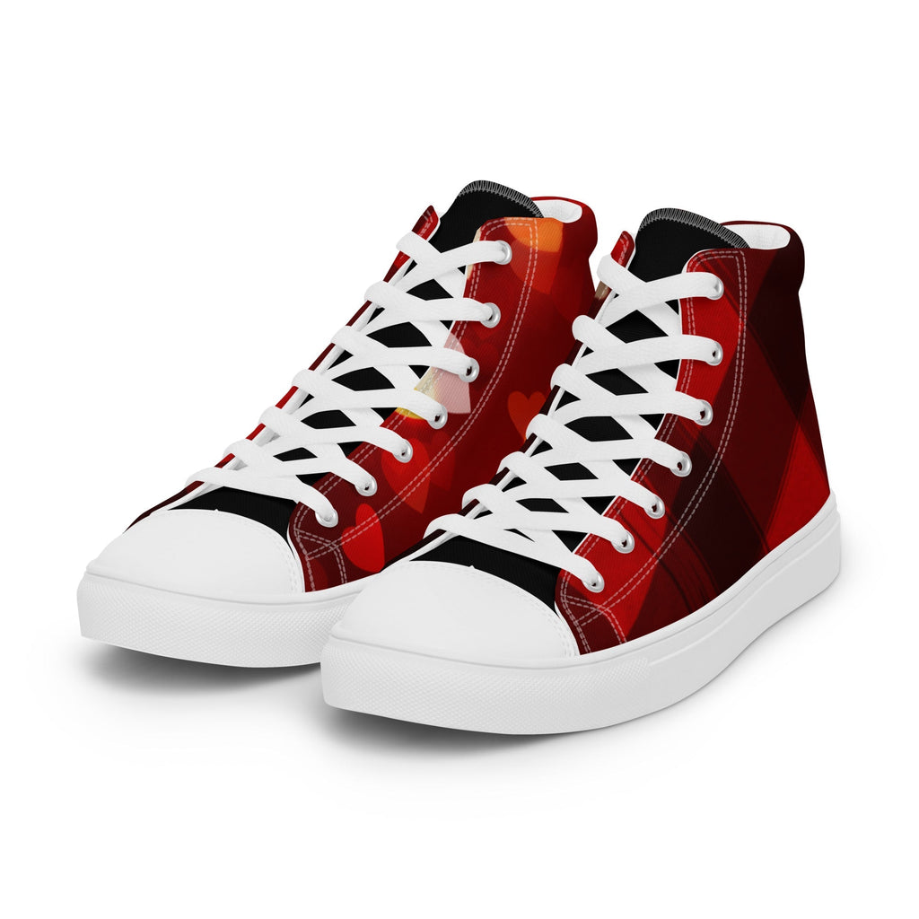 Love Stricken Women’s Lace-Up Canvas High-Top Sneakers - Ideal Place Market