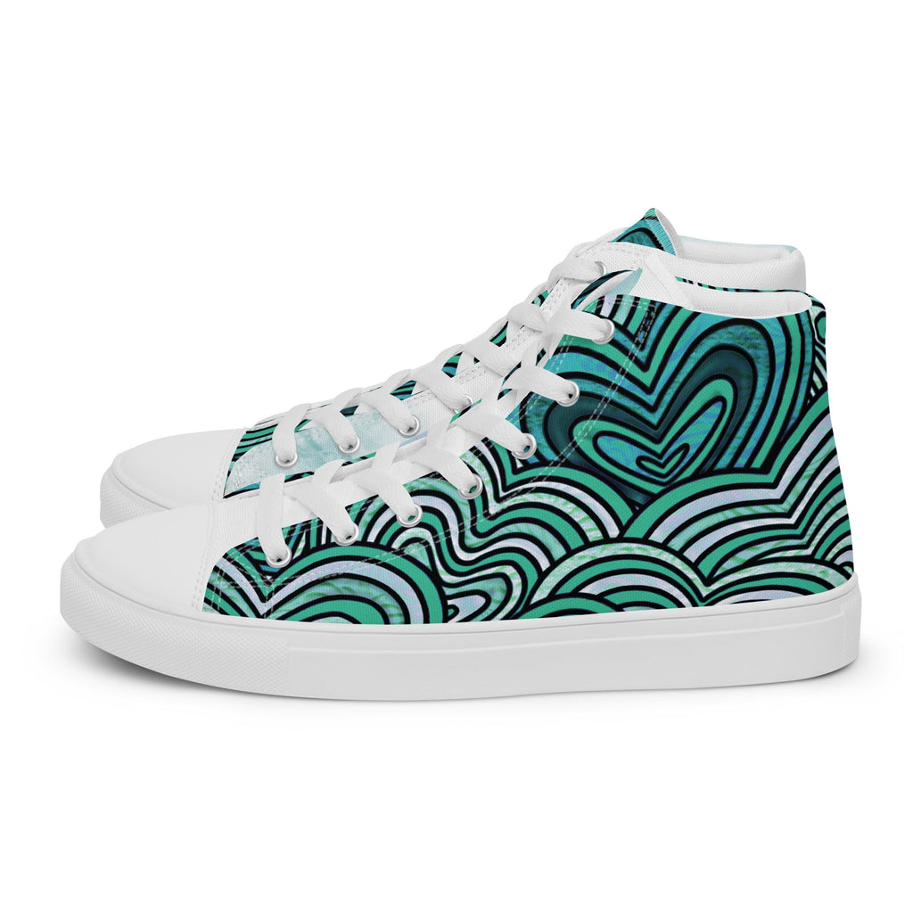 Loving Women’s Lace-Up Canvas High-Top Sneakers - Ideal Place Market