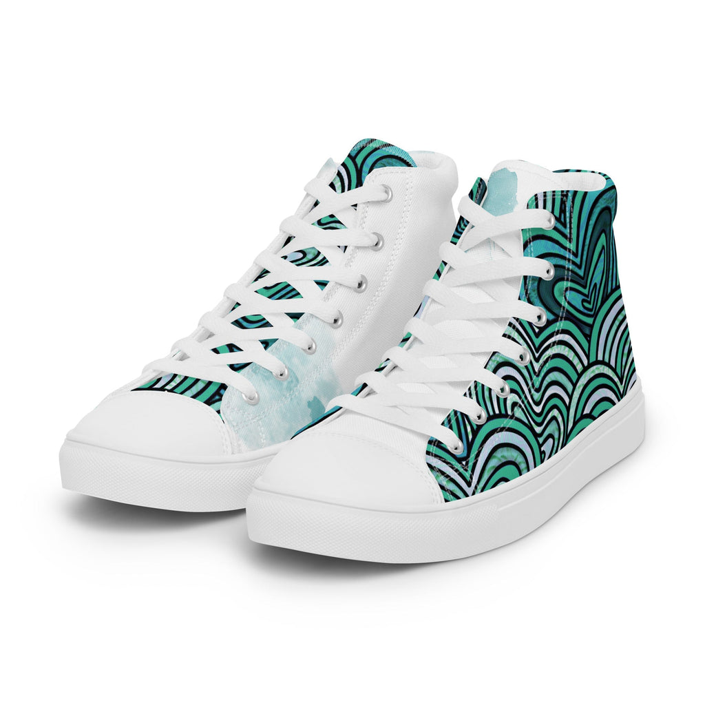 Loving Women’s Lace-Up Canvas High-Top Sneakers - Ideal Place Market