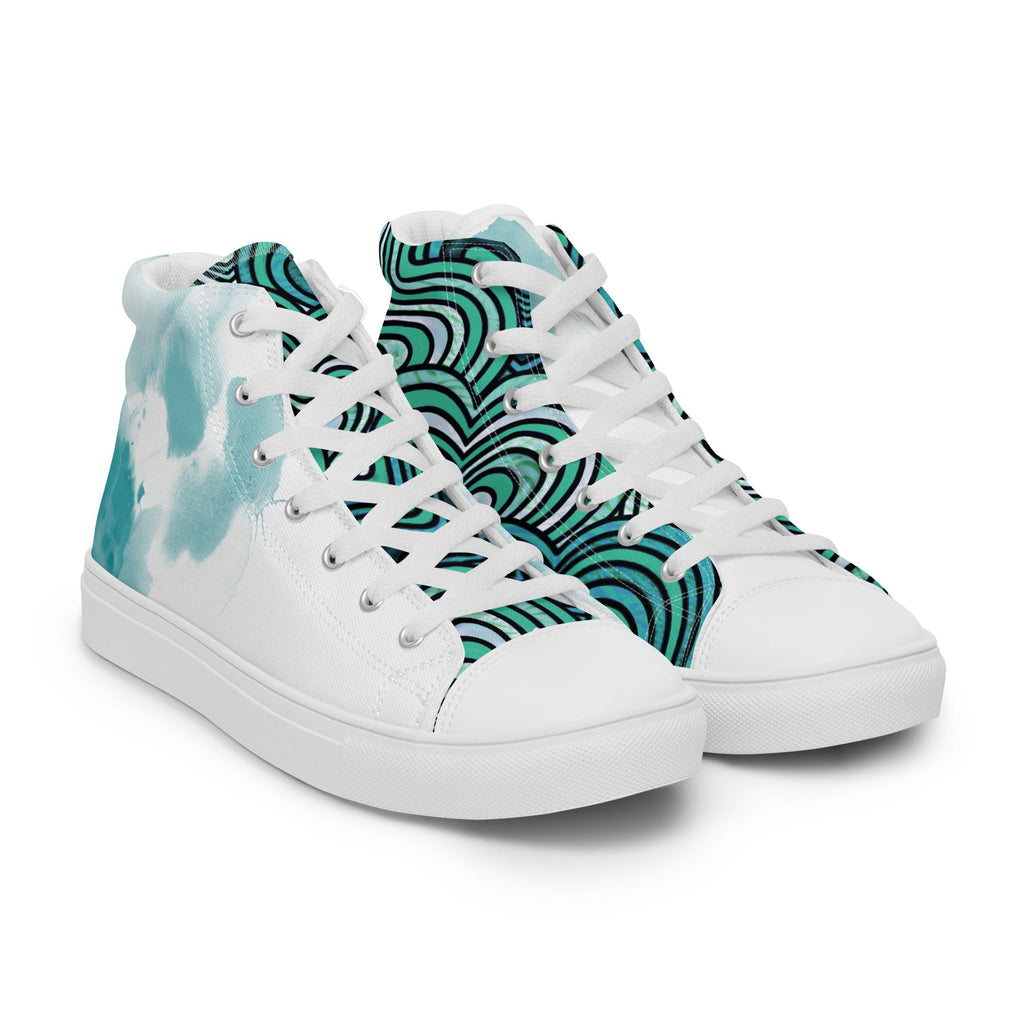 Loving Women’s Lace-Up Canvas High-Top Sneakers - Ideal Place Market