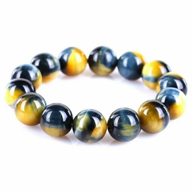 Maize & Blue Natural Tiger Eye Bracelet - Ideal Place Market