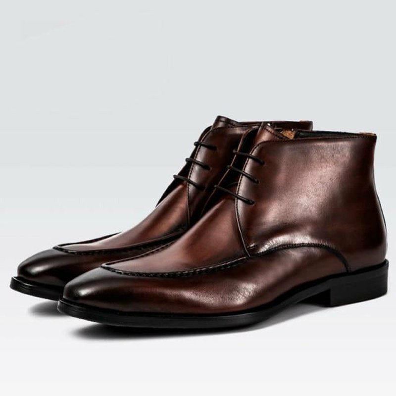 Men's Full Grain Leather Classic Dress Bootie - Ideal Place Market